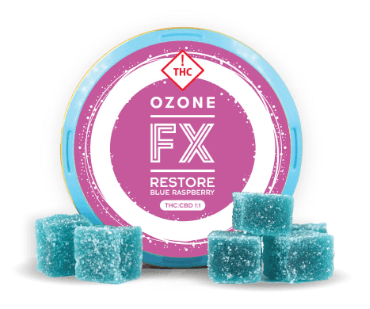 Fx Restoring Blue Raspberry 1:1 Thc:Cbd Soft Chews 100 Mg